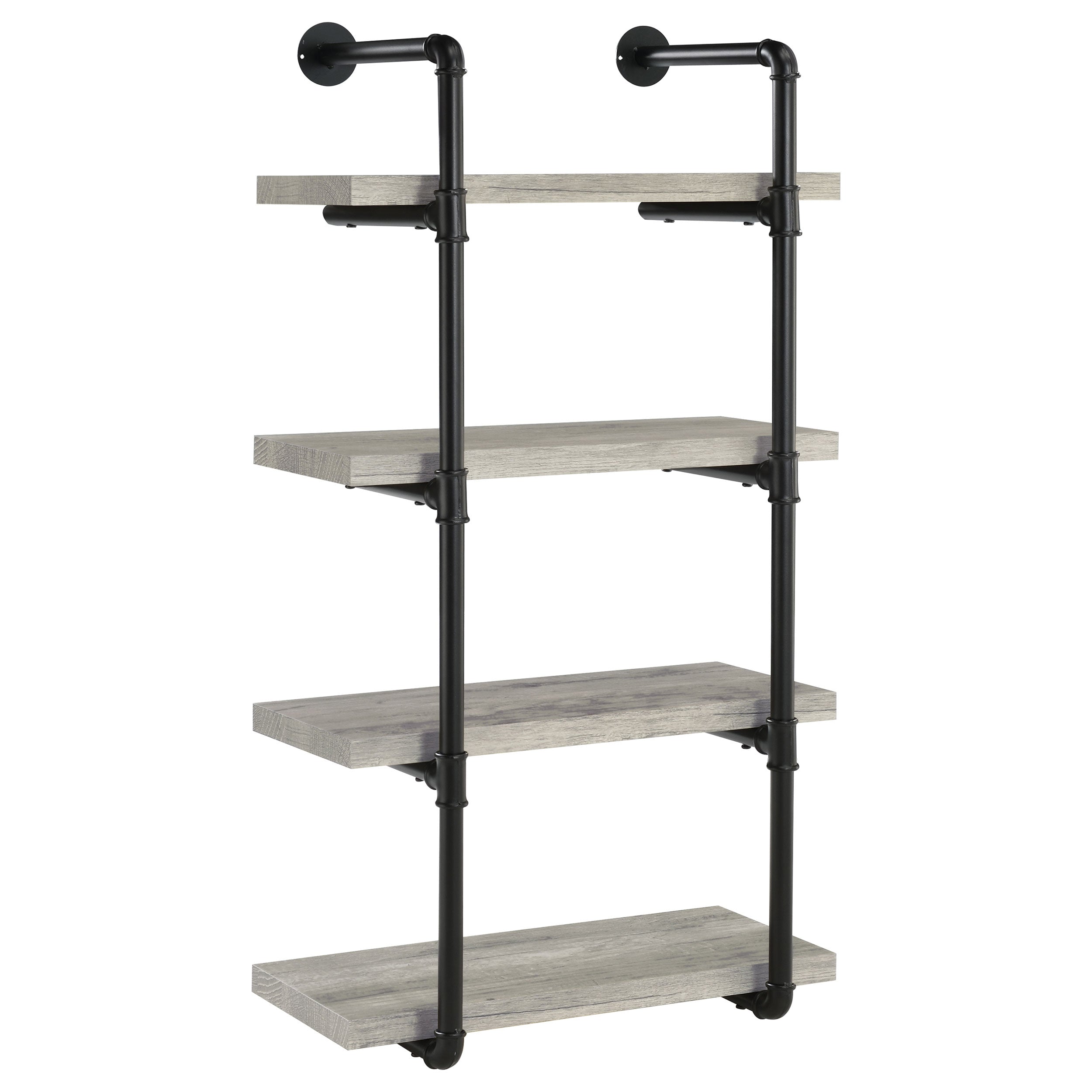Elmcrest 24-inch 4-shelf Wall Bookshelf Grey Driftwood — view 1
