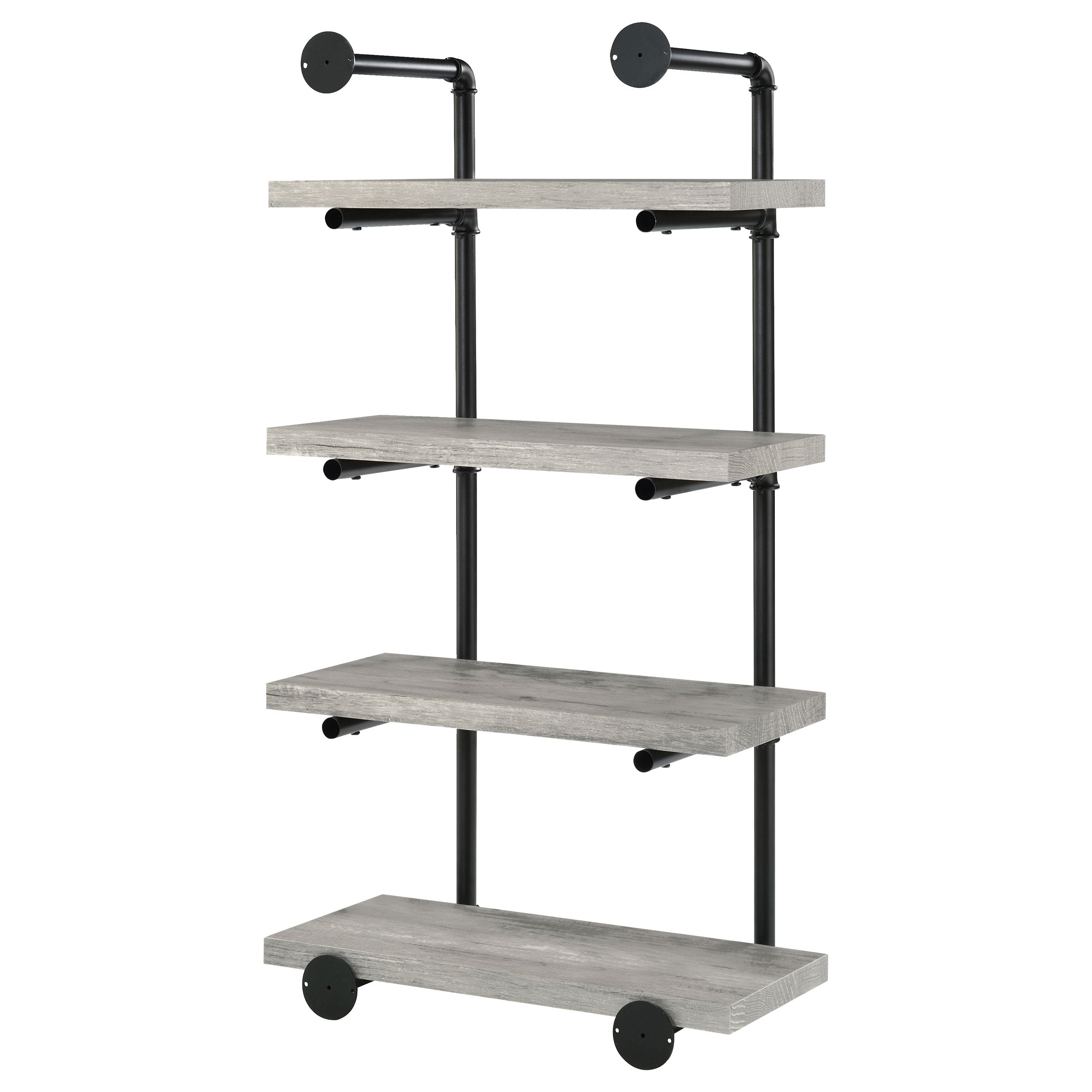 Elmcrest 24-inch 4-shelf Wall Bookshelf Grey Driftwood — view 8