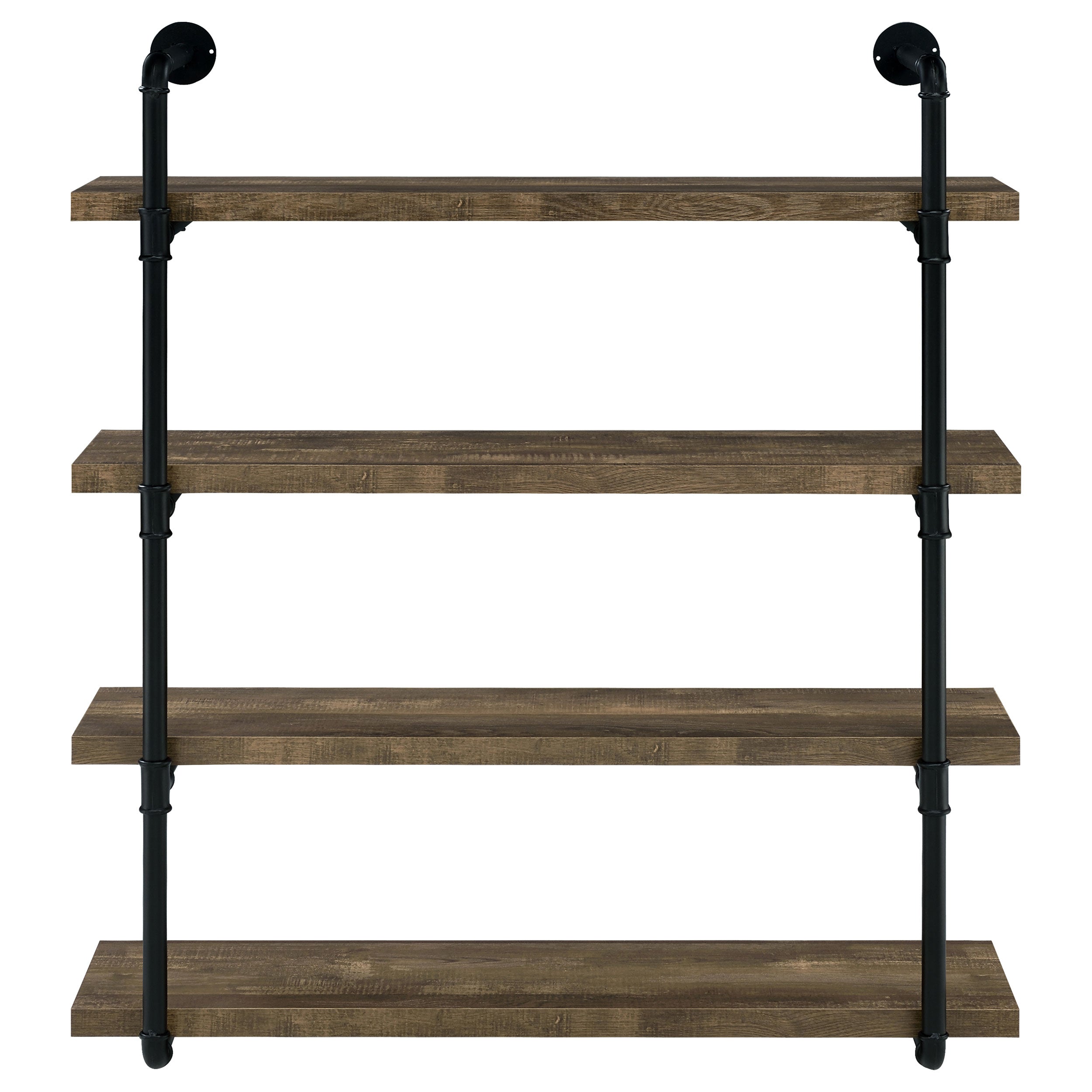Elmcrest 39-inch 4-shelf Wall Bookshelf Rustic Oak — view 3