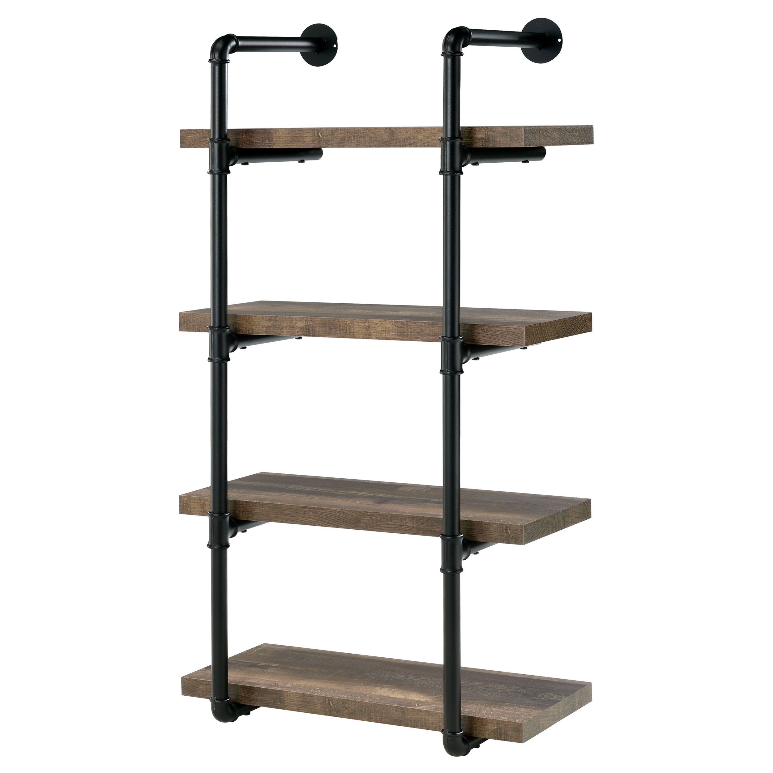 Elmcrest 24-inch 4-shelf Wall Bookshelf Rustic Oak — view 4
