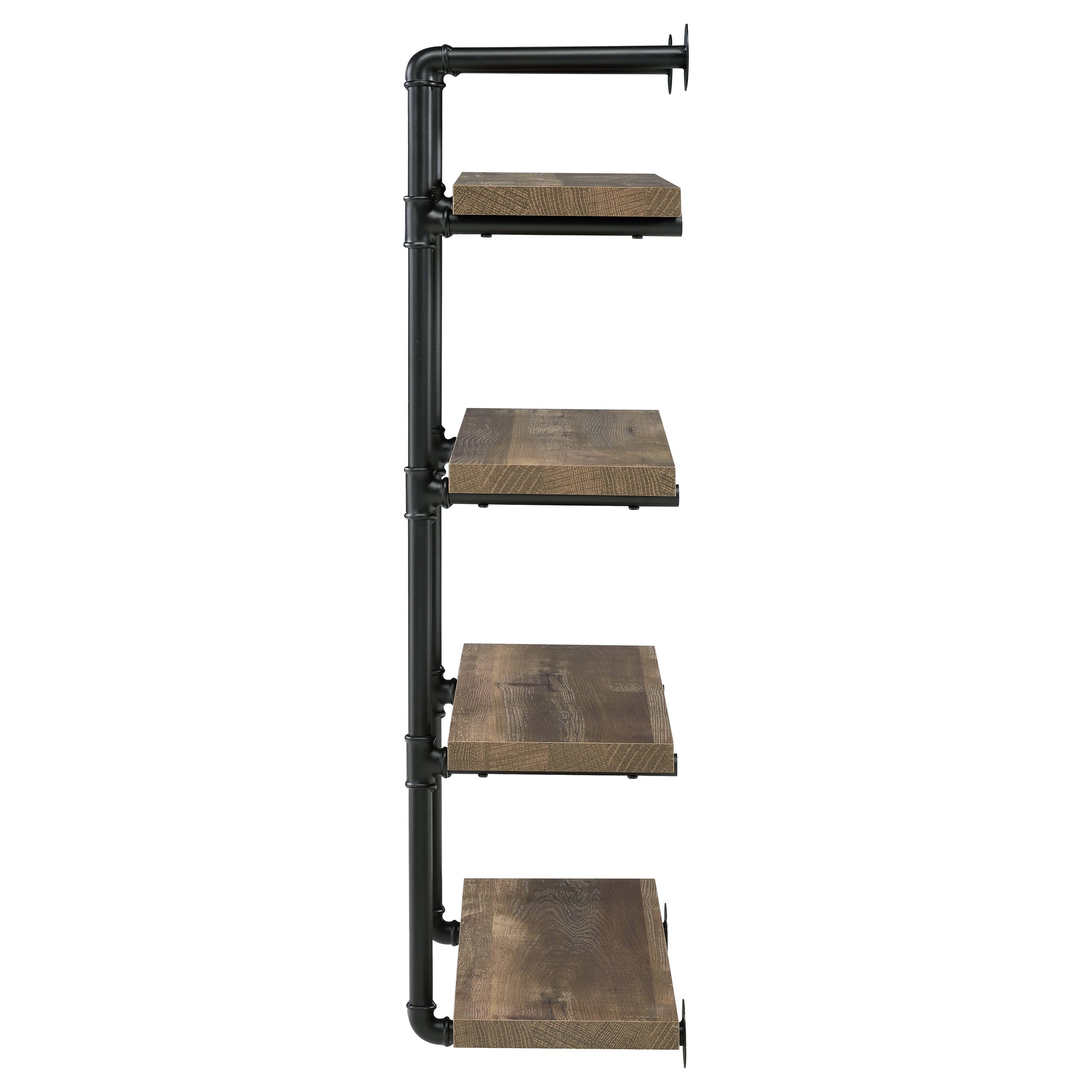 Elmcrest 24-inch 4-shelf Wall Bookshelf Rustic Oak — view 5