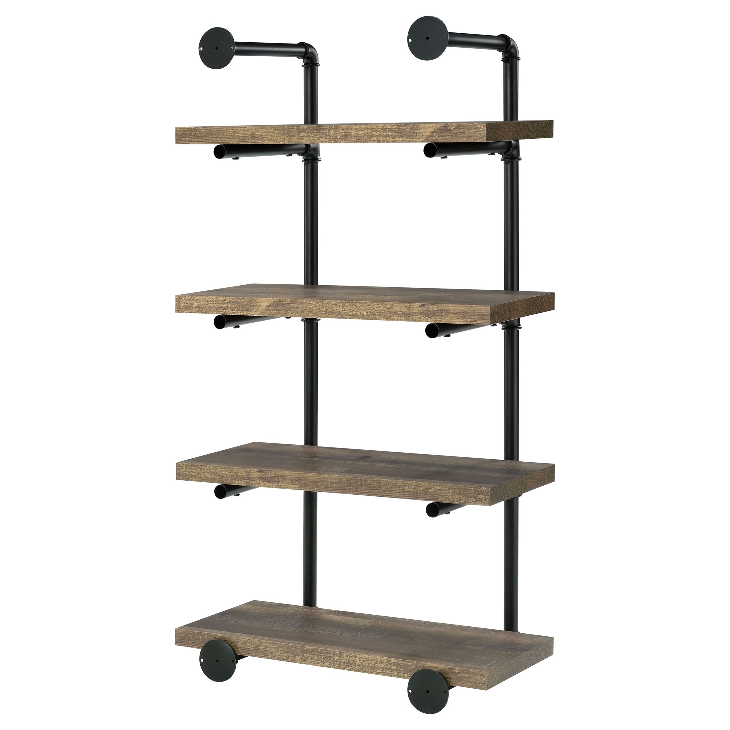 Elmcrest 24-inch 4-shelf Wall Bookshelf Rustic Oak — view 8
