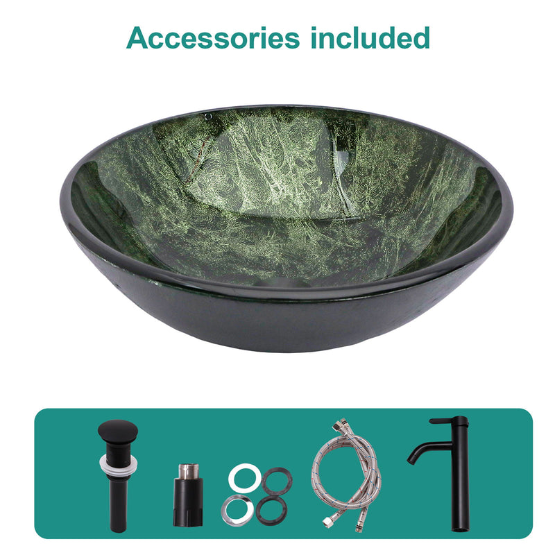 Vessel Sink With Faucet And Pop-Up Drain