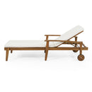 Jason - Black Chaise Lounge Adjustable Acacia Wood Outdoor Furniture