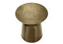 Drum Accent Side Table, Hammered Texture