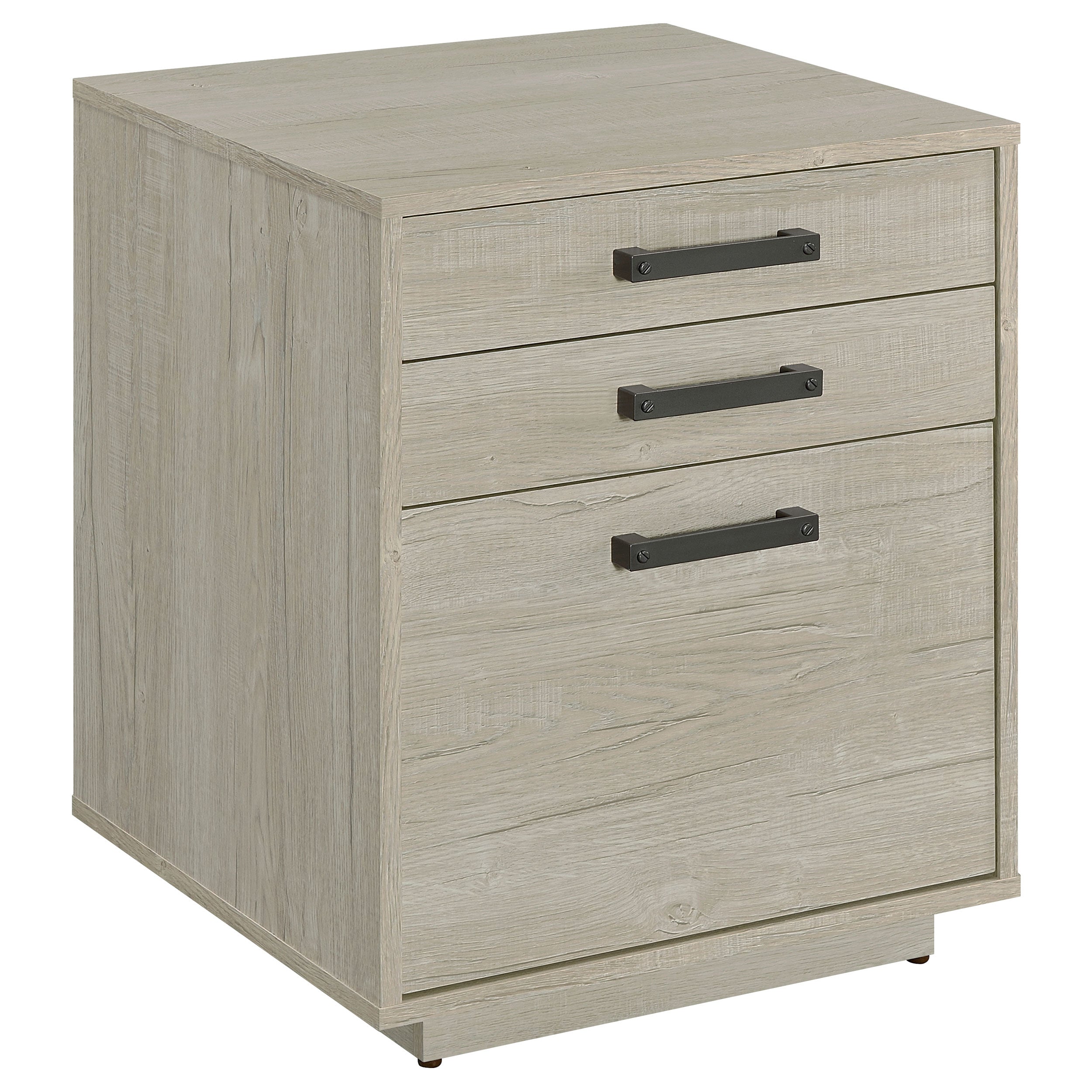 Loomis 3-drawer Home Office File Cabinet Whitewashed Grey — view 1