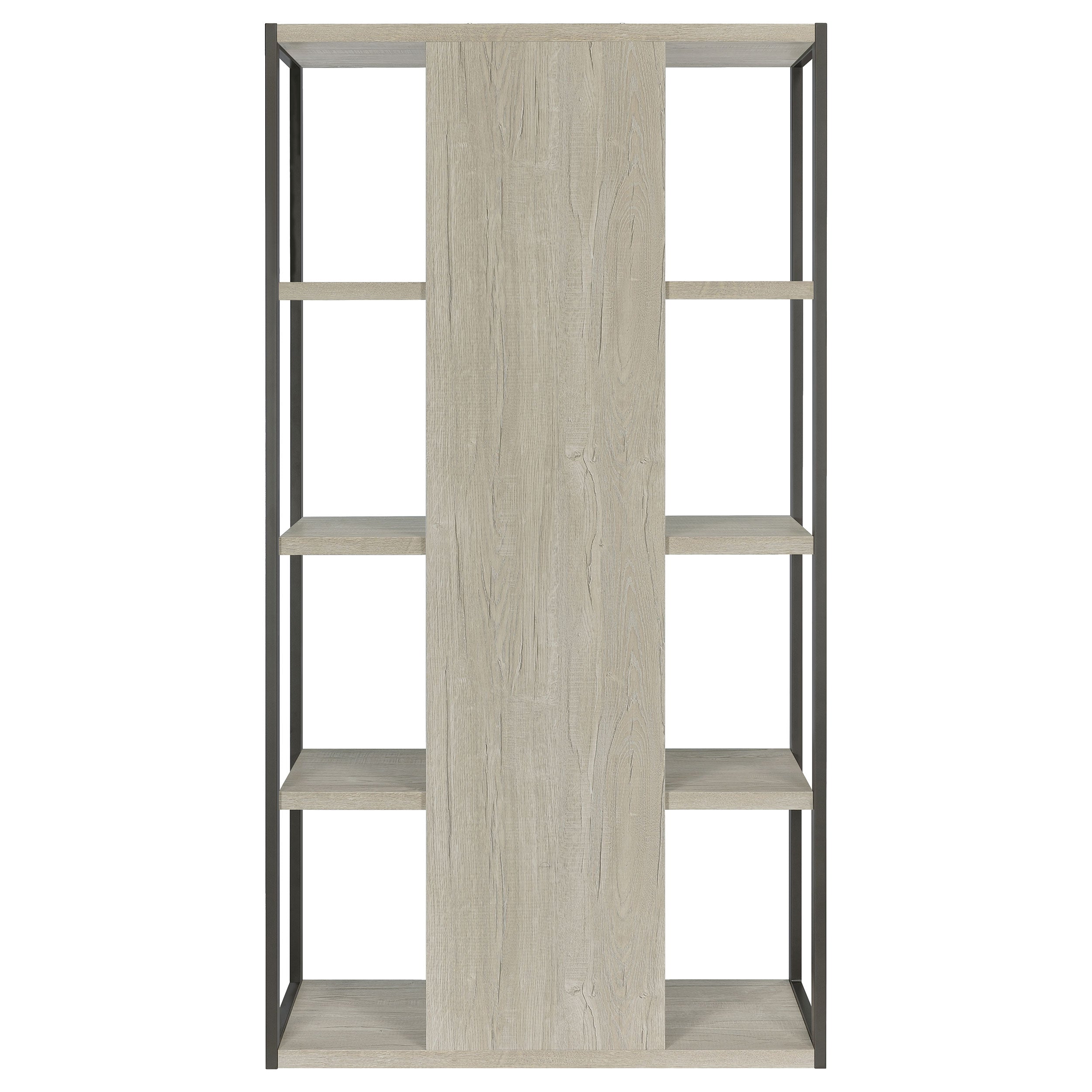 Loomis 72-inch 4-shelf Bookshelf Whitewashed Grey — view 7