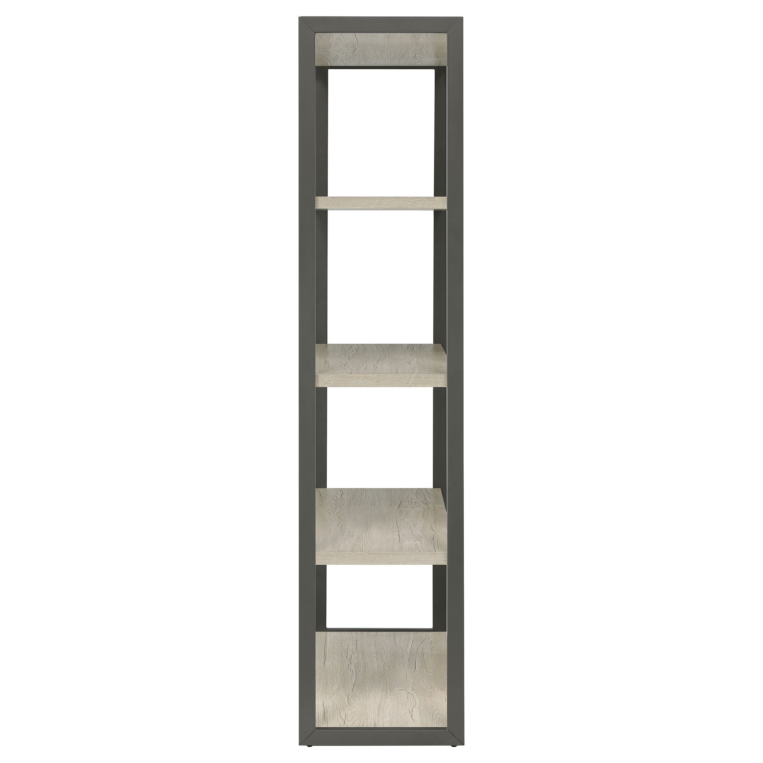 Loomis 72-inch 4-shelf Bookshelf Whitewashed Grey — view 9