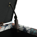 Charming Floral Storage Ottoman With Upholstered Fabric