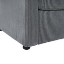 Sleeper Sofa With Foldable Mattress, USB Ports, Side Table & Storage Pocket