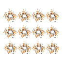 Fall Leaves Wreath, Botanicals Decor For Harvest Festival Fall Festival & Thanksgiving Table Decorations (Set of 12) - Orange Multi