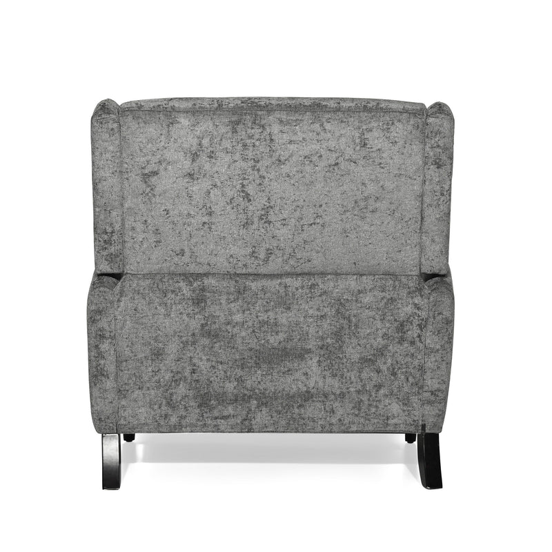 Oversized Textured Fabric Pushback Recliner