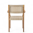 Amaris Outdoor Patio 7Pcs Acacia Wood Dining Set With Faux Wicker Chairs In Teak