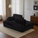 Double Chaise Lounge Chair, Oversized Upholstered Sleeper Cloud Couch