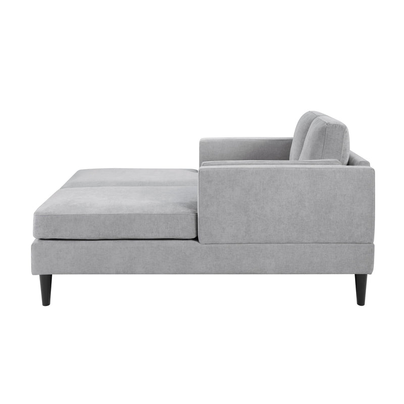 Modern Chaise Lounge With Dual Layer Armrests