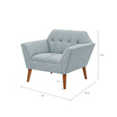 Modern Lounge Chair With Button Tufting