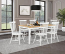 Andrews - 66" Rectangular Dining Table - Light Ash And White