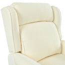 Push Back Recliner Chair Upholstered Recliner Armchair With Classic Wing Back And Solid Gourd-Shaped Legs