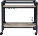 Jorgensen - Serving Cart - Rustic Oak / Charcoal