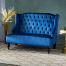 Nurturing - Upholstered Loveseat With Wing Back And Diamond Tufting