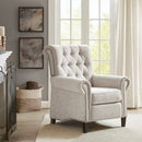Aidan - Push Back Recliner Chair With Tufted Back And Nailhead Trim - Cream