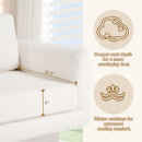 360° Modern Swivel Accent Chair Round Armchair, Thick Padded Single Lounge Sofa Upholstered Comfy