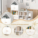 Versatile Children's Bookshelf With House Shaped Design, Multi Functional Storage