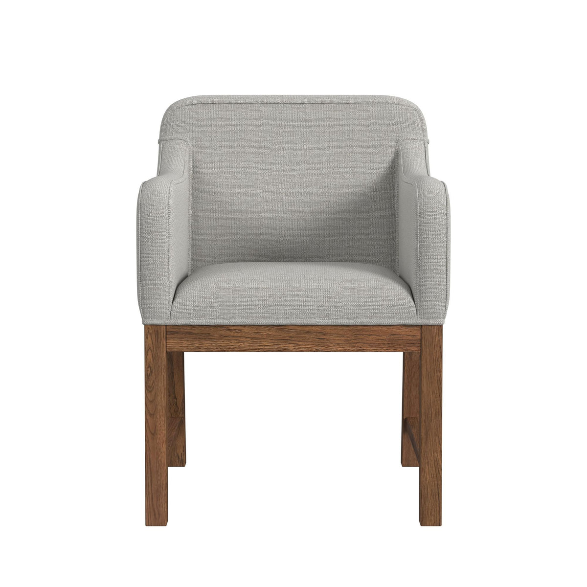 Glinda Upholstered Fabric Dining Chair (Set of 2) in Brown / Light Gray by Elements International, view 8