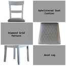 House - Marchese Side Chair (Set of 2) - Two Tone Gray Fabric & Pearl Gray Finish - Atlantic Fine Furniture Inc