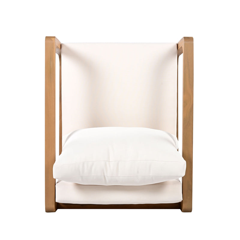 Outdoor Lounge Chair With Oversized Cushion (Set of 2) - Acacia Wood