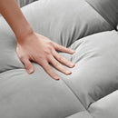 Modern Velvet Convertible Loveseat Futon Sofa With Pullout Bed, Reclining Backrest