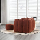 Soft Chenille Bean Bag Chair With High Resilient Foam