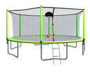 15Ft Trampoline With Basketball Hoop Inflator And Ladder (Inner Safety Enclosure)