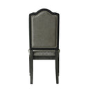 House Beatrice - Side Chair (Set of 2) - Two Tone Gray Fabric & Charcoal