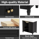 Modern Bathroom Vanity With Ceramic Sink, Freestanding, One Tip Out Drawer, 3 Side Drawers, Adjustable Shelf