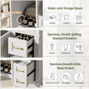 Modern Bathroom Vanity With Ceramic Sink, Soft Close Storage Cabinet