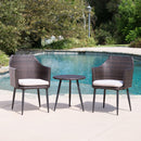Kenneth - 3 Pieces Chat Set Outdoor Furniture - Brown Multi
