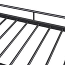 Full Size Metal Daybed with Curved Handle Design and Twin Size Trundle, Black