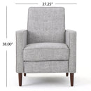 Upholstered Fabric Recliner With Button Tufted (Set of 2) - Light Gray