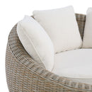 Ollie - Cuddler Chair And End Table - Tan And Olefin White Cream