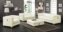 Chaviano - Upholstered Track Arm Sofa - Pearl White