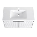 Contemporary Wall Mounted Bathroom Vanity With Resin Double Sink