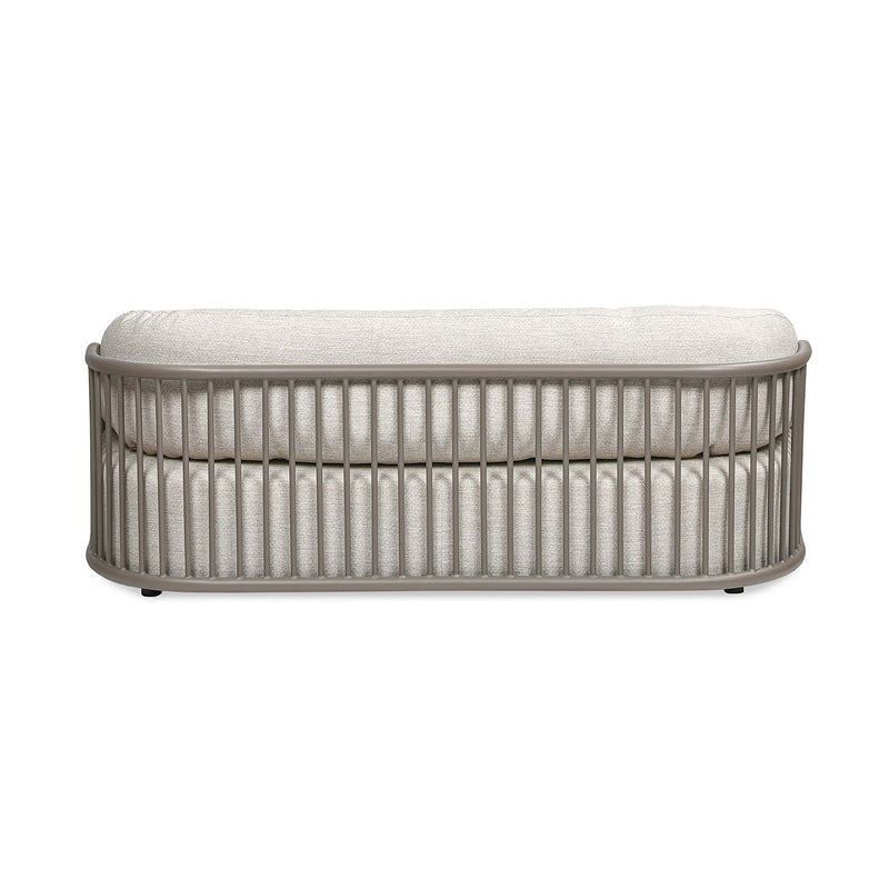 Harper - Barrel Upholstered Patio Deep Seating Sofa - Oat Beige