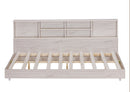 Full Size Daybed Frame with Storage Bookcases,White Oak