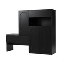 Elegant 2 In 1 Shoe Cabinets With Soft Cushion Versatile Shoe Rack Organizer With Adjustable Shelves