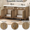 Bathroom Vanity With Double Sink, Large Storage Space