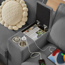 Modern U-Shaped Sectional Sofa Bed With Storage