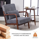 Accent Chair With Pillow And Wood Frame