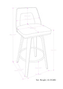 Ellison - Bentwood Upholstered Swivel Stool (Set of 2)