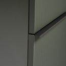 Fluted Bathroom Vanity With Ceramic Sink, Soft Close Slides